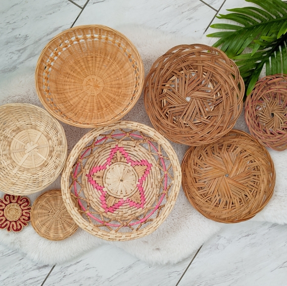 Pink Boho Basket wall lot